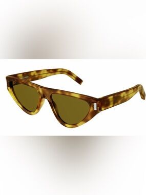 Saint Laurent Tortoiseshell Cat-Eye Sunglasses Havana